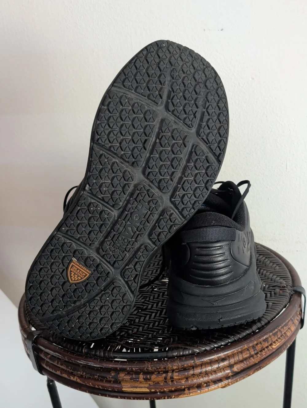 Hoka One One Bondi SR Men's Size 13 Black Work Shoes Non Slip Waterproof